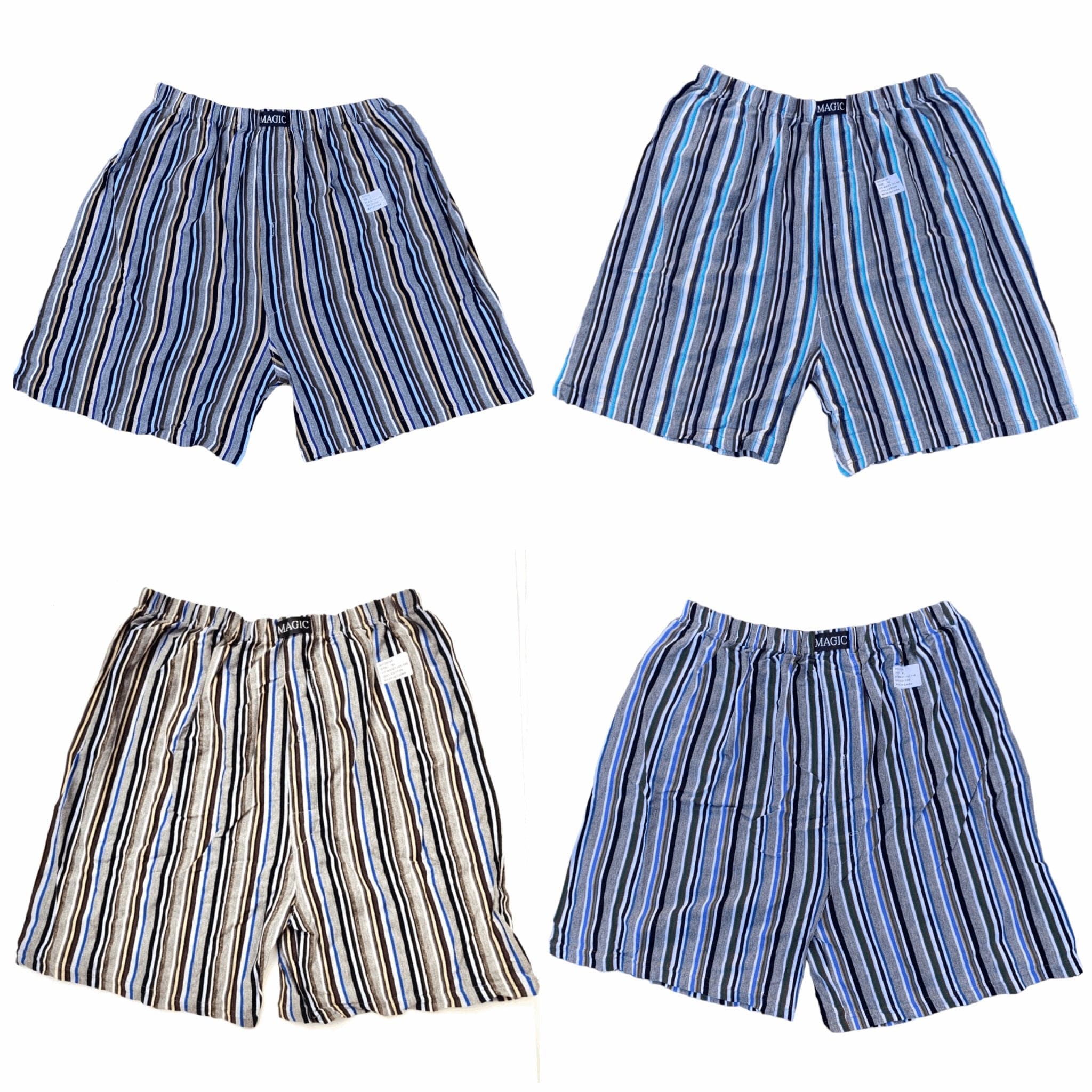 100% Pure Cotton Striped Mens Boxers - Sox Magic