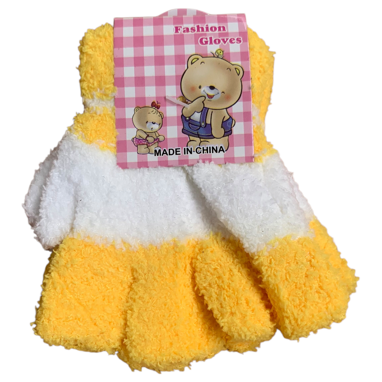 Kids fluffy Fingerless glove