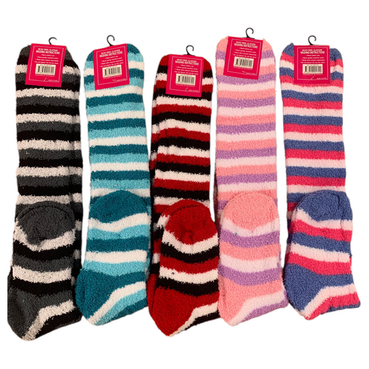 Knee high fluffy bed socks