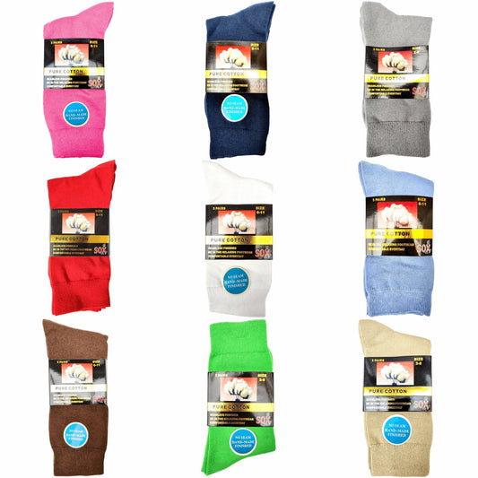 3 Pack Pure Cotton No Seam Socks - Sox Magic