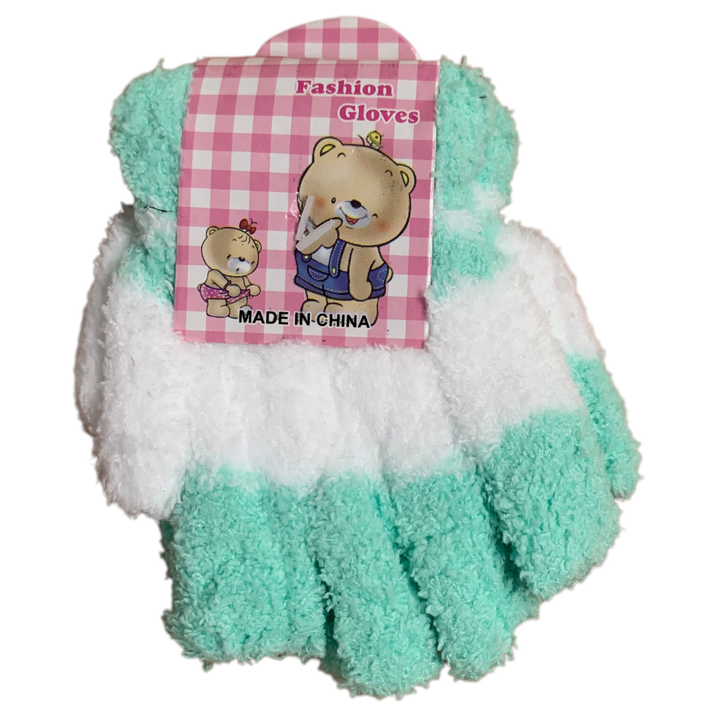 Kids fluffy Fingerless glove