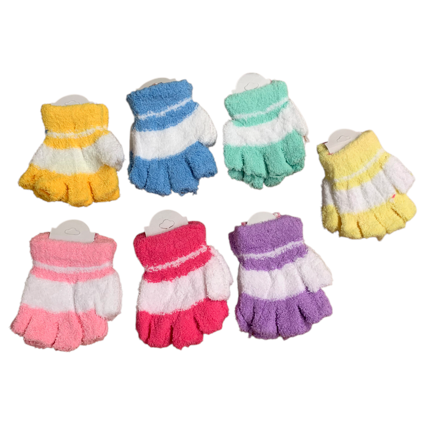 Kids fluffy Fingerless glove