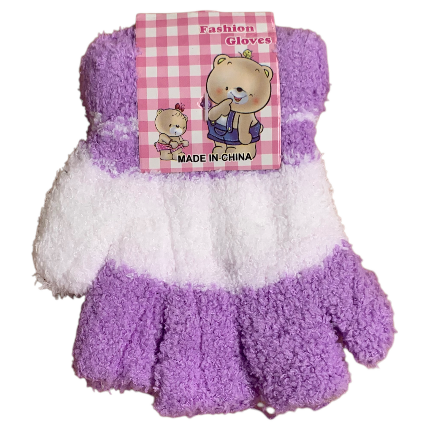 Kids fluffy Fingerless glove