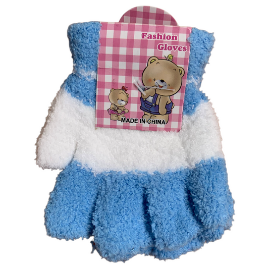 Kids fluffy Fingerless glove