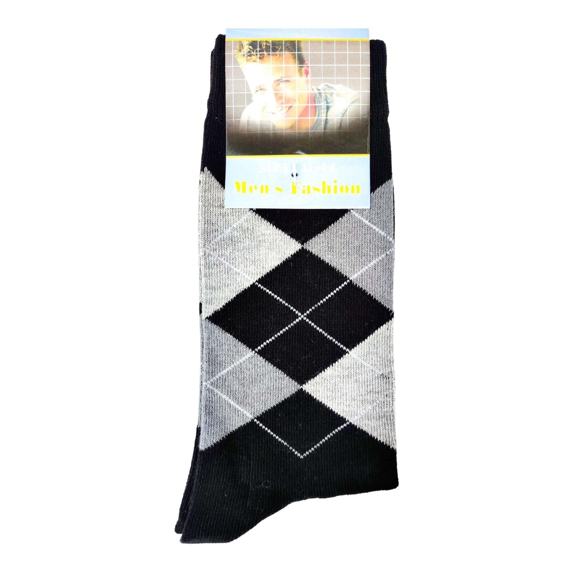 Cotton Rich Black Mens Fashion Socks - Sox Magic