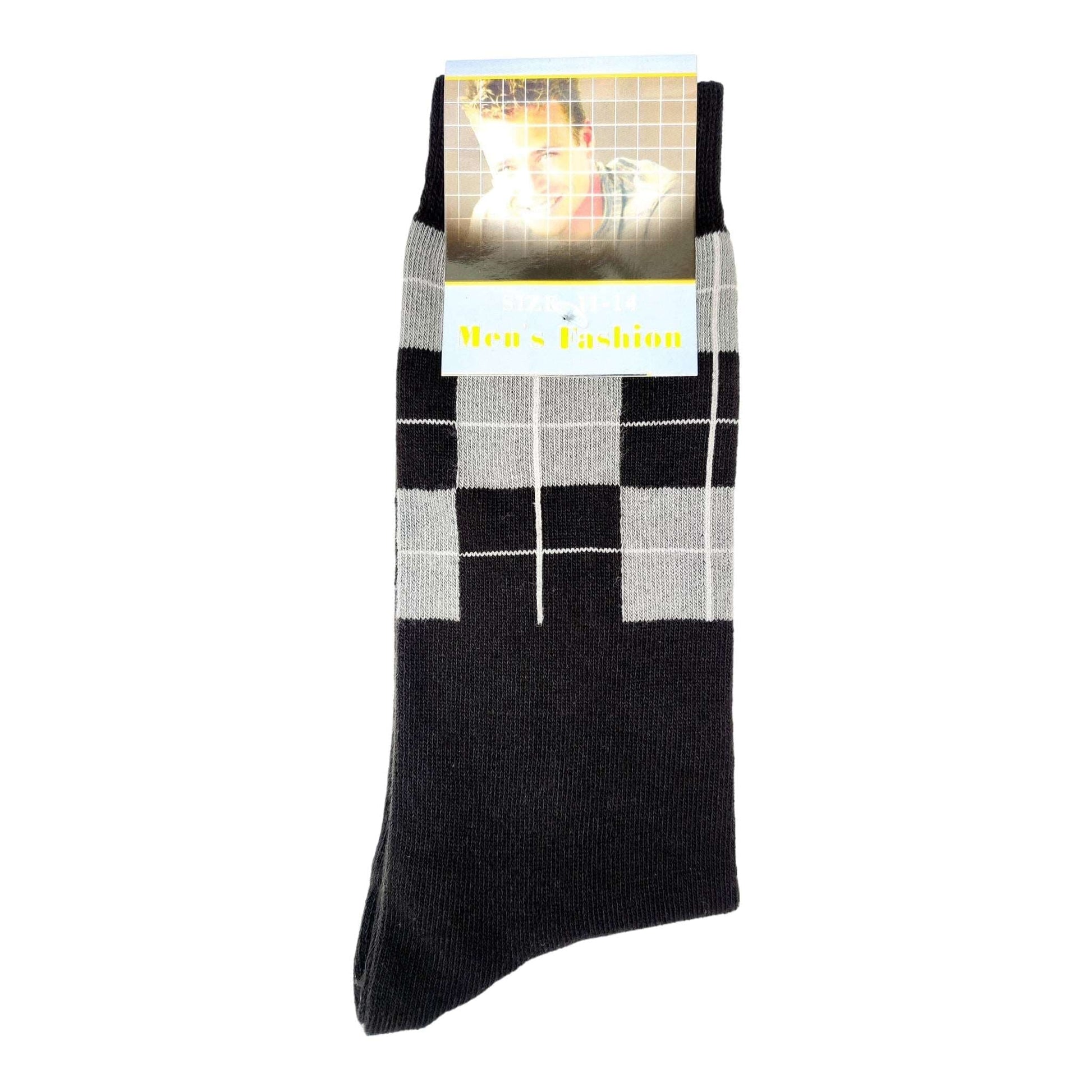 Cotton Rich Black Mens Fashion Socks - Sox Magic