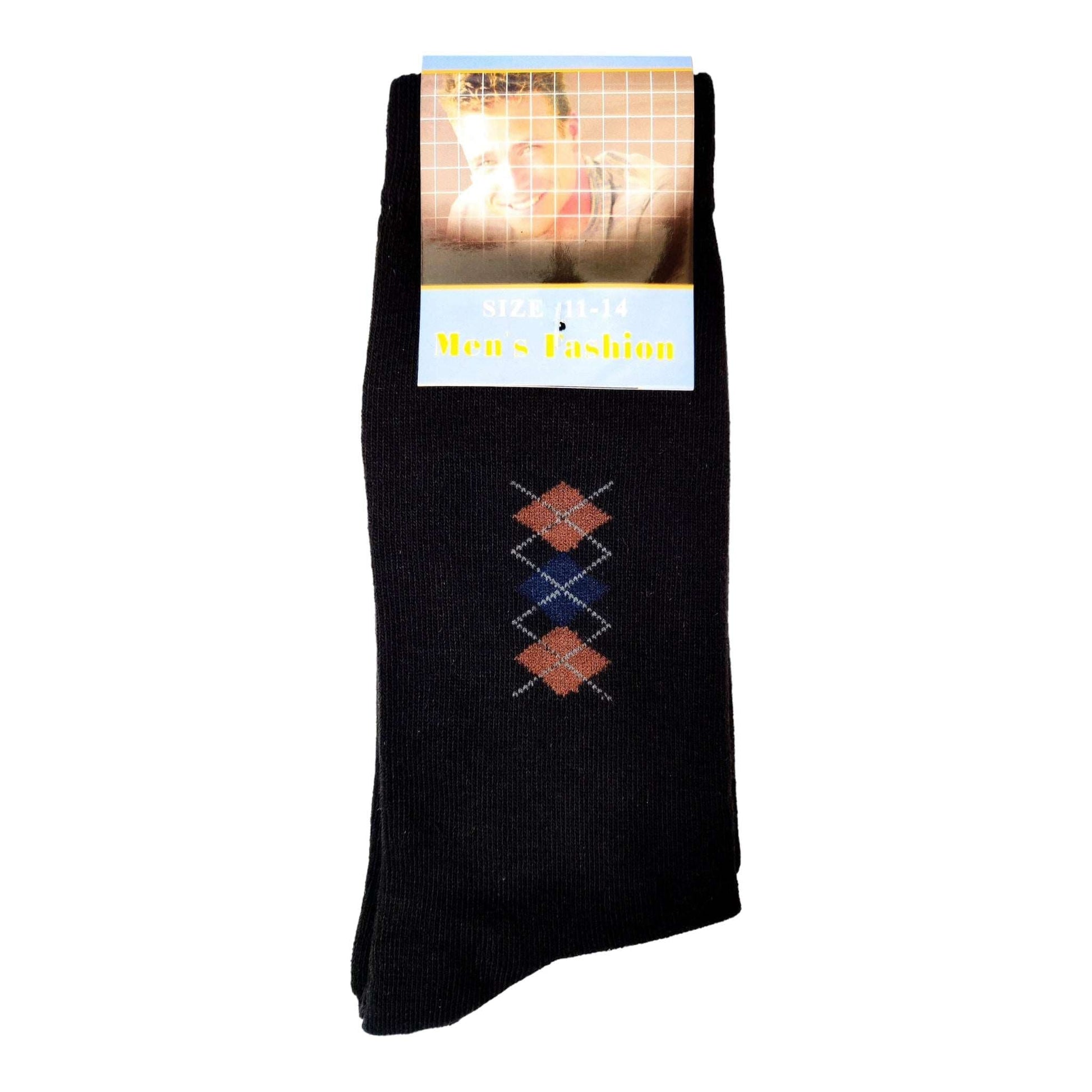 Cotton Rich Black Mens Fashion Socks - Sox Magic