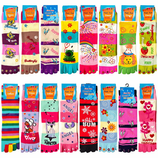 Foot Fun Classic Crew Toe Socks - Sox Magic