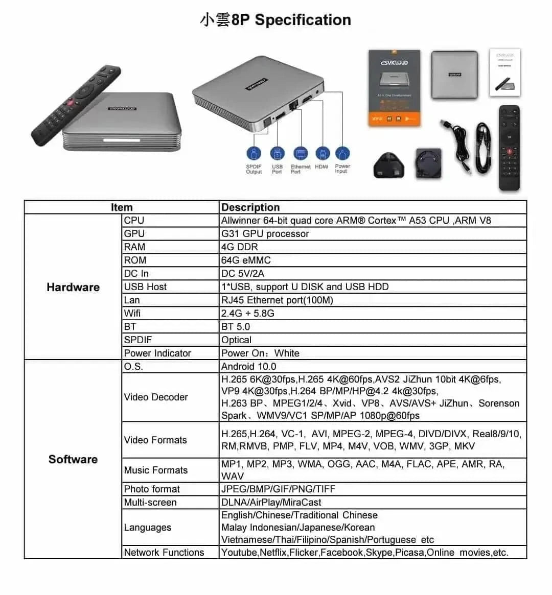 Svicloud 8P TV Box Worldwide Live Streaming 小云盒子 AU STOCK Authorised 澳洲最新中文电视盒子SVI - Sox Magic