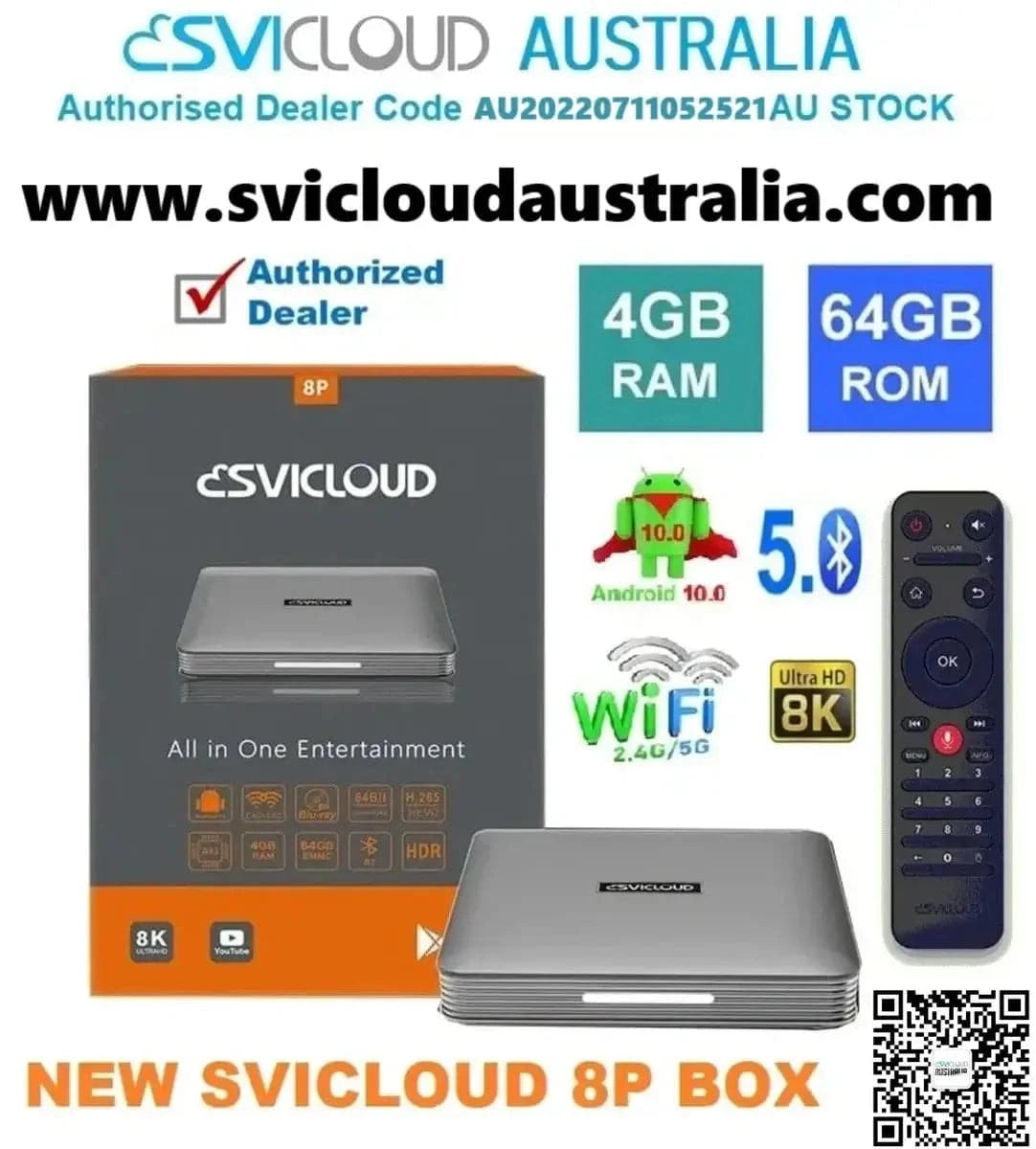 Svicloud 8P TV Box Worldwide Live Streaming 小云盒子 AU STOCK Authorised 澳洲最新中文电视盒子SVI - Sox Magic
