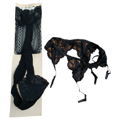 Over the knee fishnet stocking with hook clip