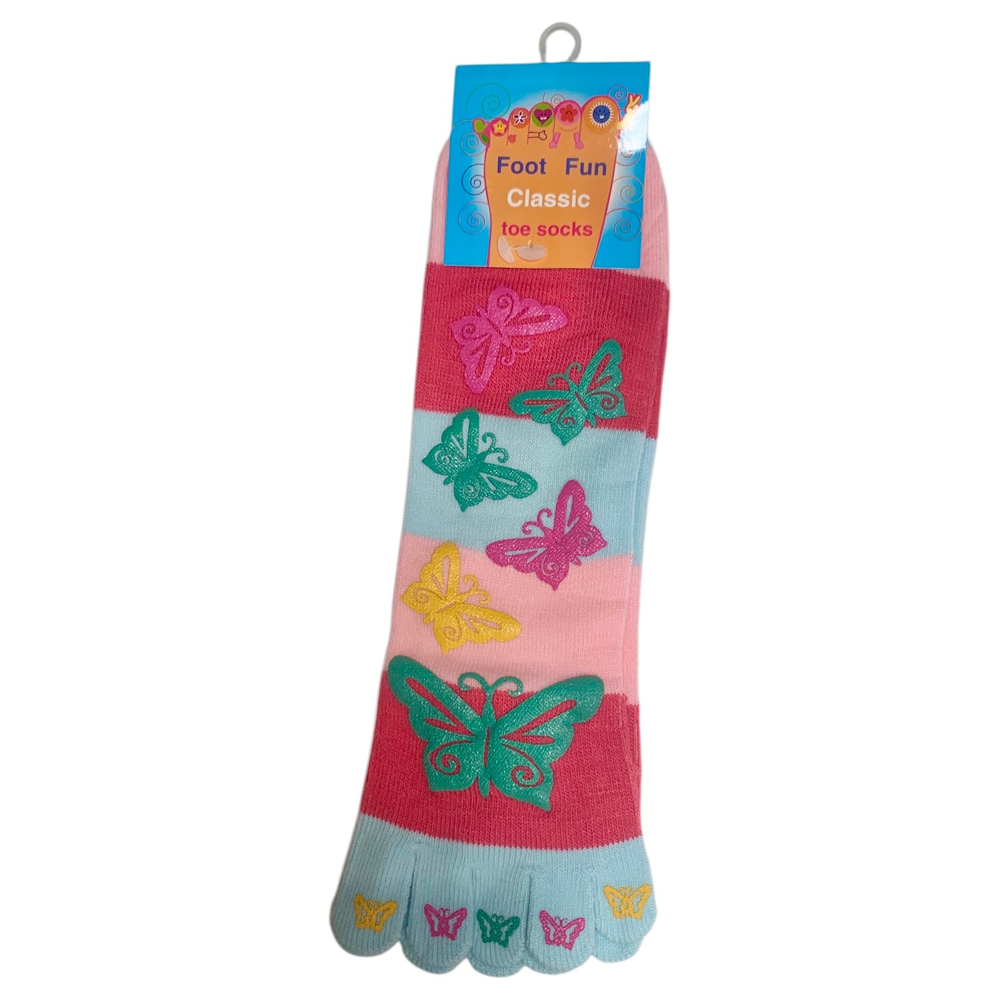 Foot Fun Classic Crew Toe Socks