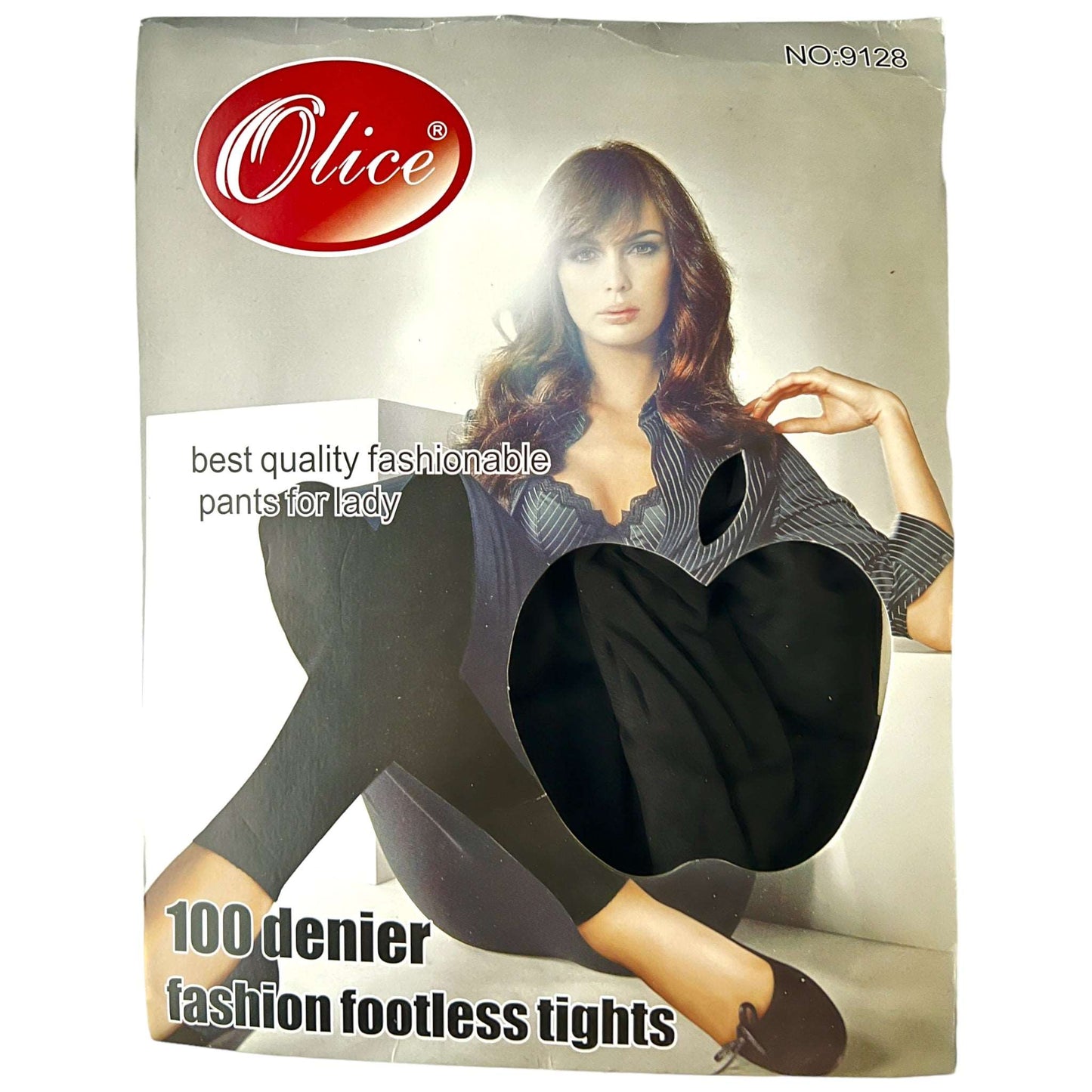 100 Denier Black Footless Tights - Sox Magic