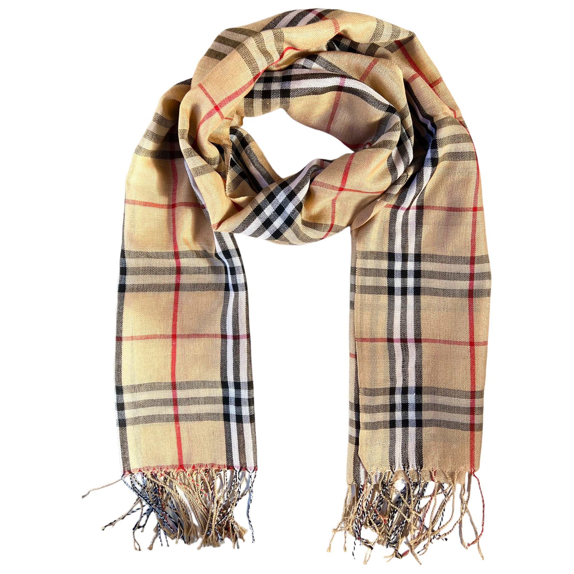 100% Plaid Pure Cotton Fabric Scarf - Sox Magic