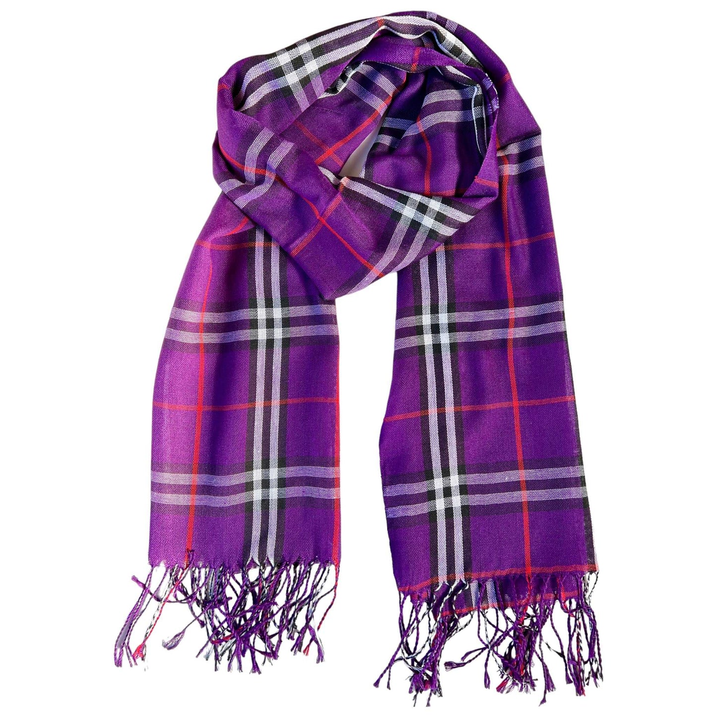 100% Plaid Pure Cotton Fabric Scarf - Sox Magic