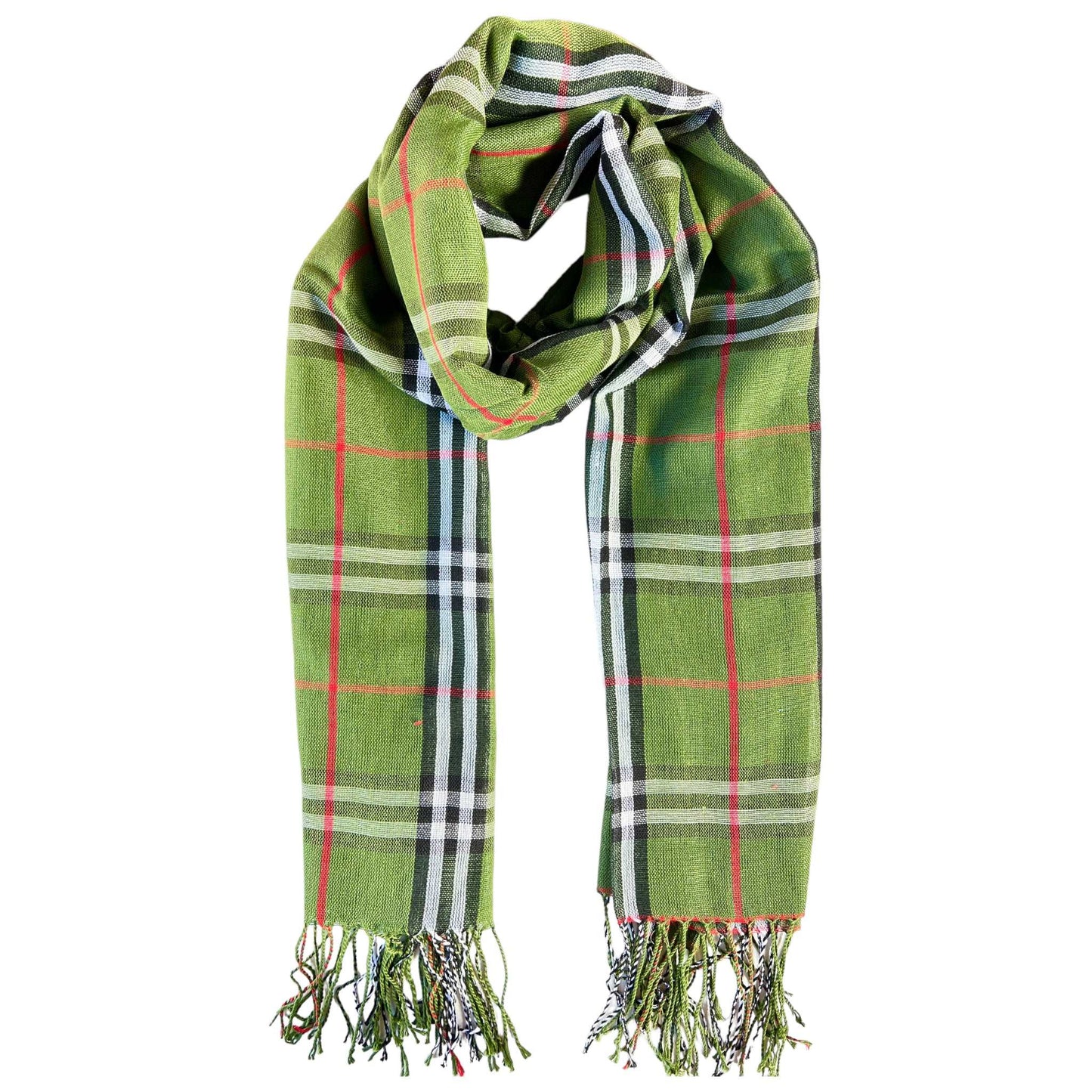 100% Plaid Pure Cotton Fabric Scarf - Sox Magic