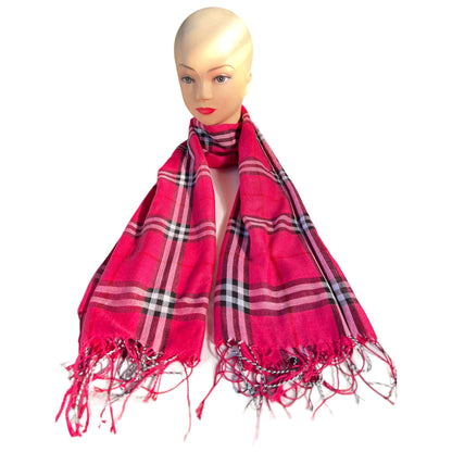 100% Plaid Pure Cotton Fabric Scarf - Sox Magic