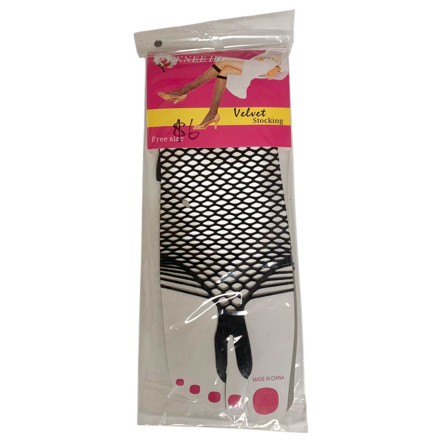 Knee High Toe Loop fishnet Stockings