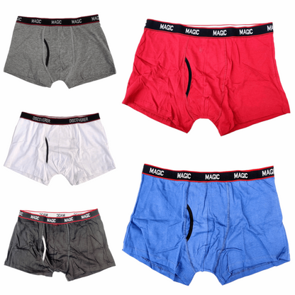 5 Pack Pure Cotton Mens Flyfront Trunks