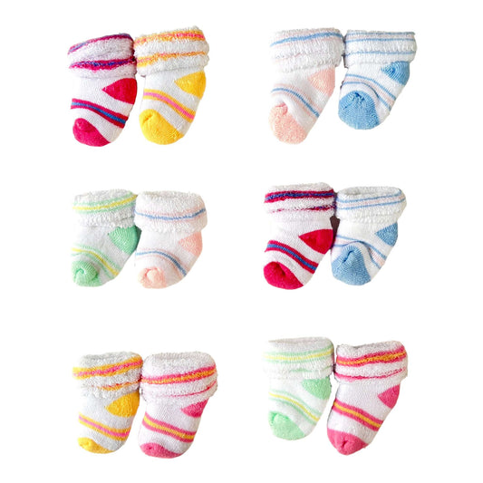 2 Pairs Baby Socks For Newborn Babies - Sox Magic