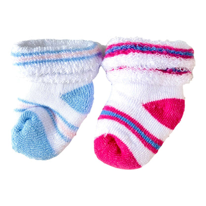 2 Pairs Baby Socks For Newborn Babies - Sox Magic