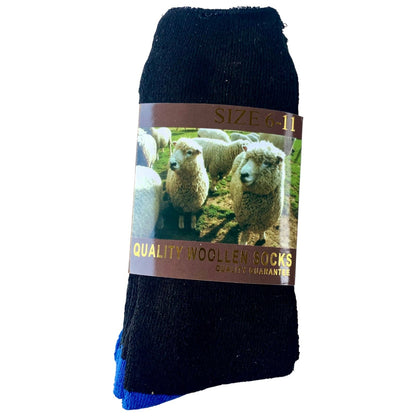 3 Pack Wool Socks - Assorted Colours - Sox Magic