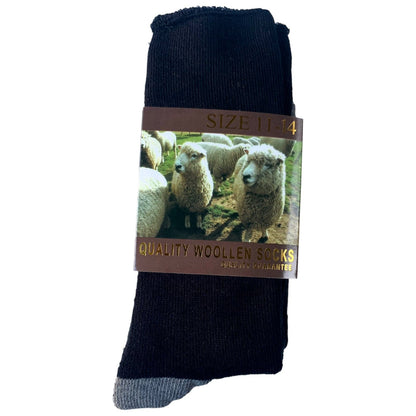 3 Pack Wool Socks - Assorted Colours - Sox Magic