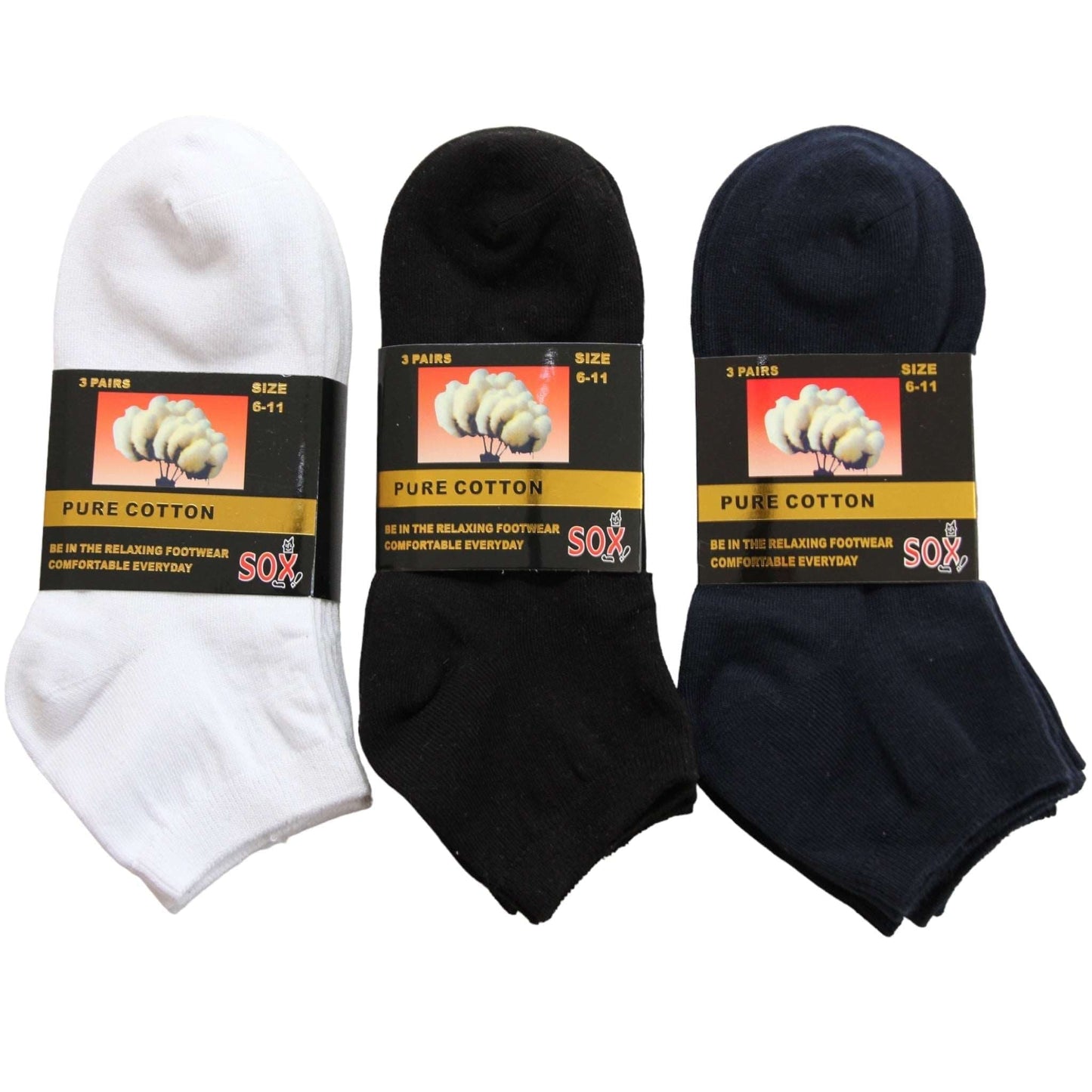 3 Pack Ankle Socks - Sox Magic