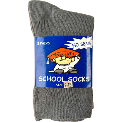 3 Pack Kids No Seam School Socks - Sox Magic