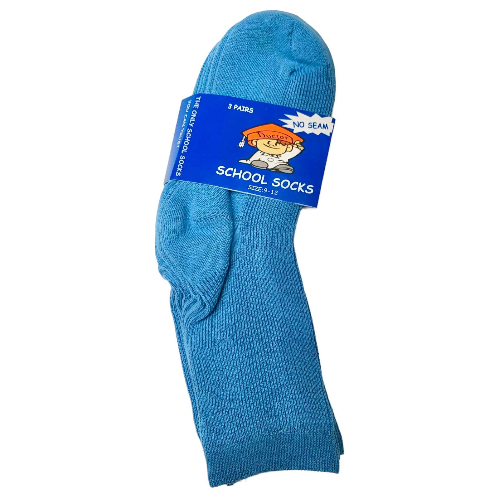 3 Pack Kids No Seam School Socks - Sox Magic