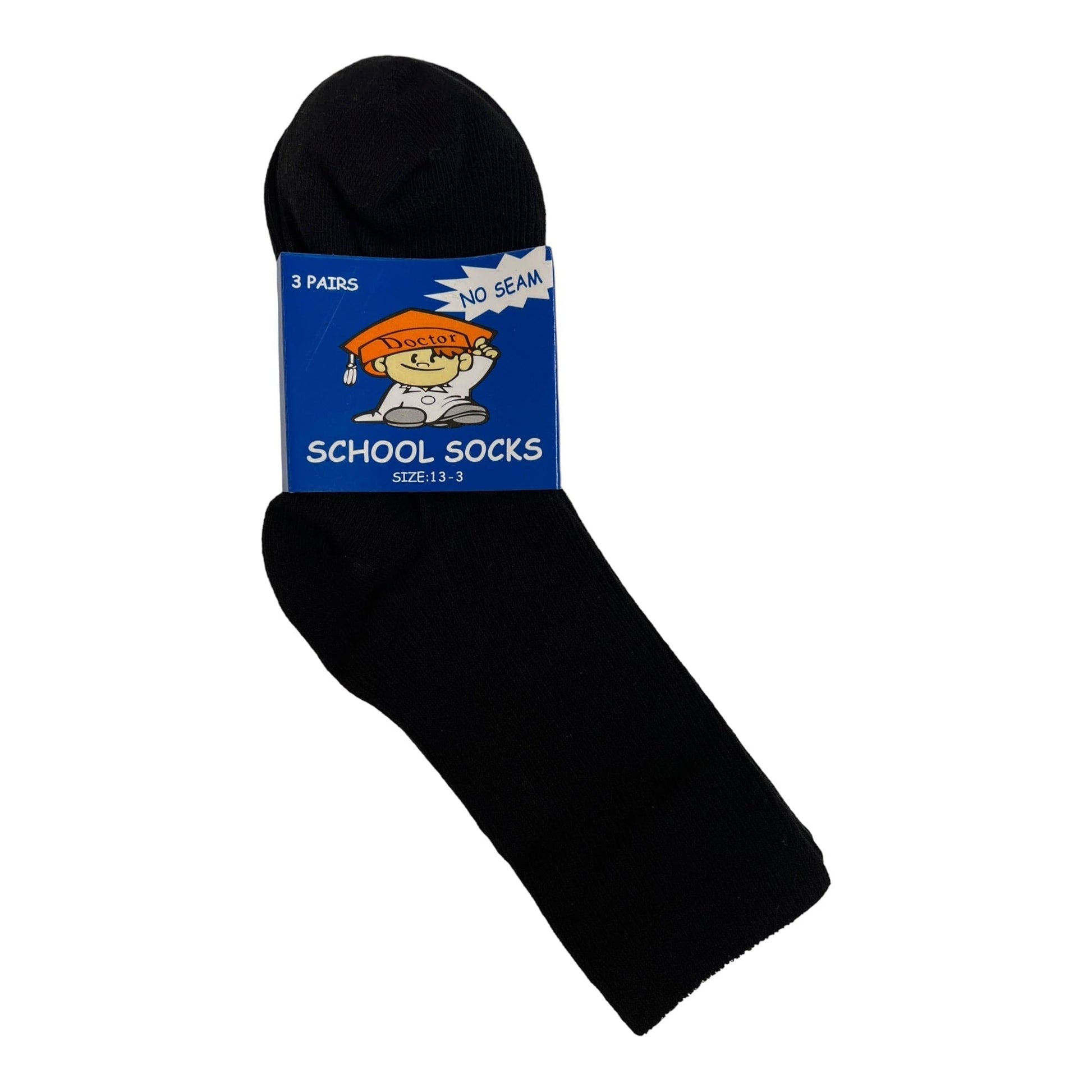 3 Pack Kids No Seam School Socks - Sox Magic