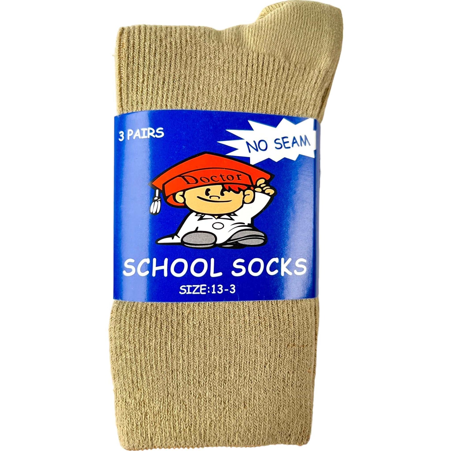 3 Pack Kids No Seam School Socks - Sox Magic