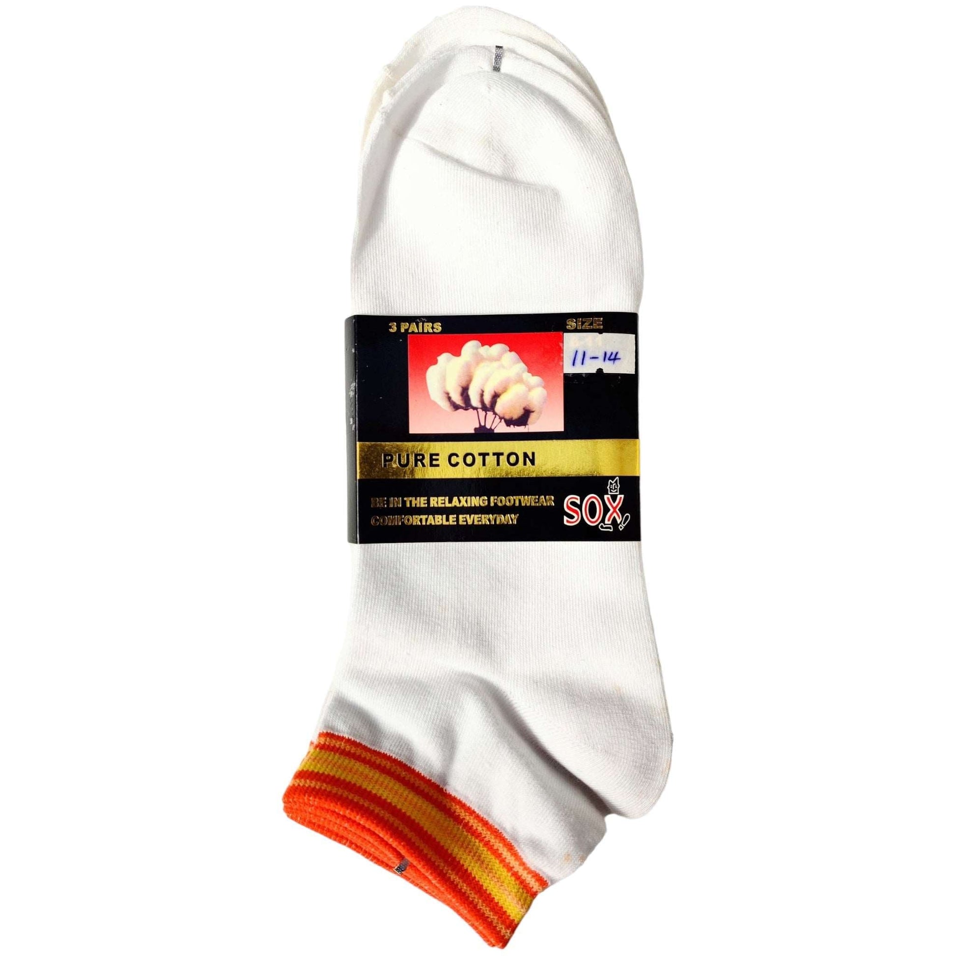 3 Pack Pure Cotton Ankle Socks - Sox Magic