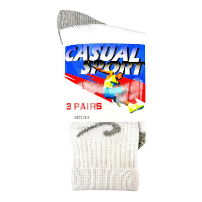 3 Pack Pure Cotton Casual Sport Crew Socks - Sox Magic