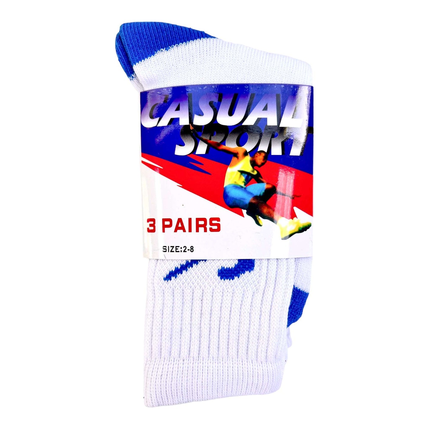 3 Pack Pure Cotton Casual Sport Crew Socks - Sox Magic