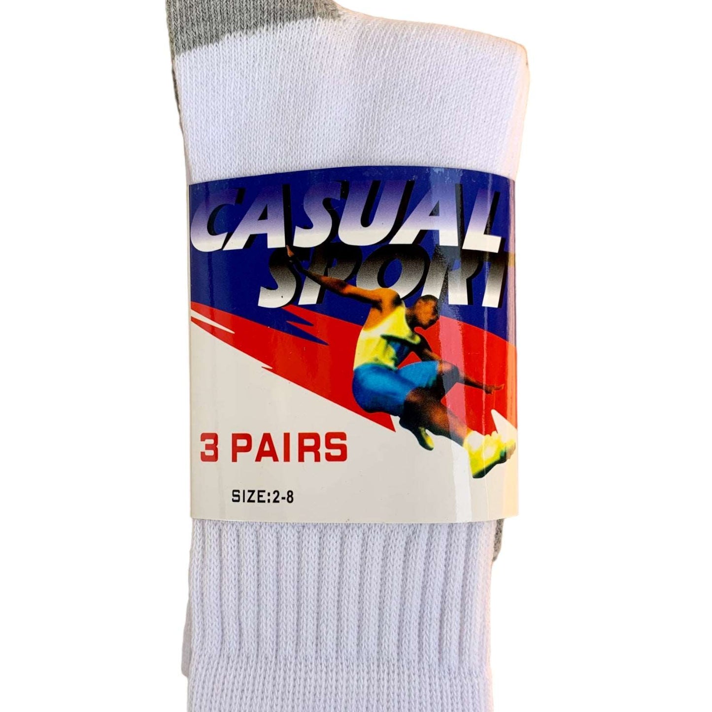 3 Pack Pure Cotton Casual Sport Crew Socks - Sox Magic