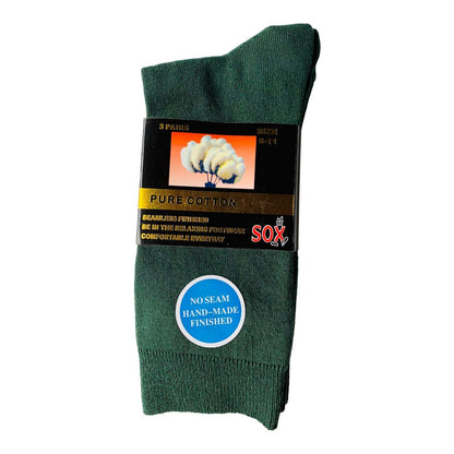 3 Pack Pure Cotton No Seam Socks - Sox Magic