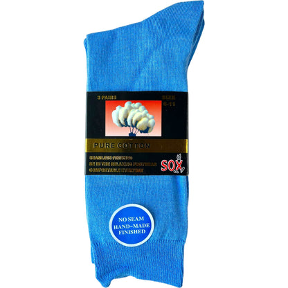 3 Pack Pure Cotton No Seam Socks - Sox Magic