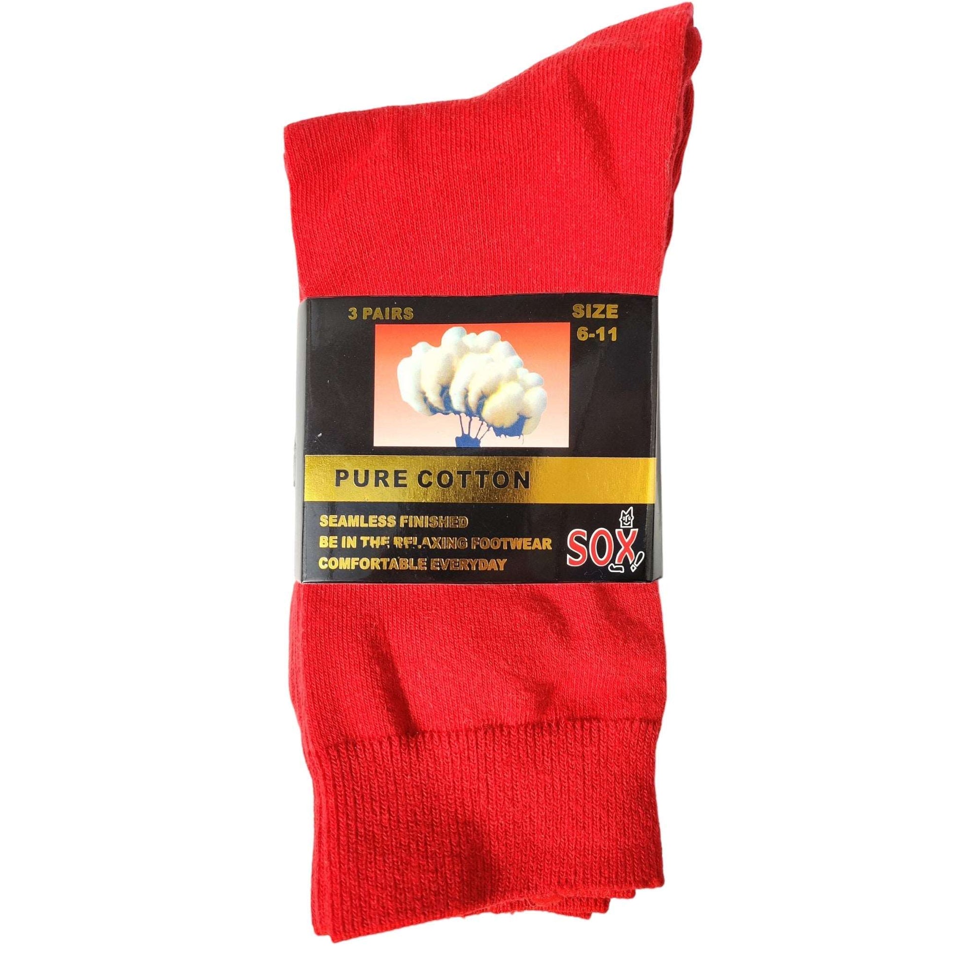 3 Pack Pure Cotton No Seam Socks - Sox Magic