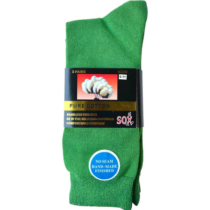 3 Pack Pure Cotton No Seam Socks - Sox Magic