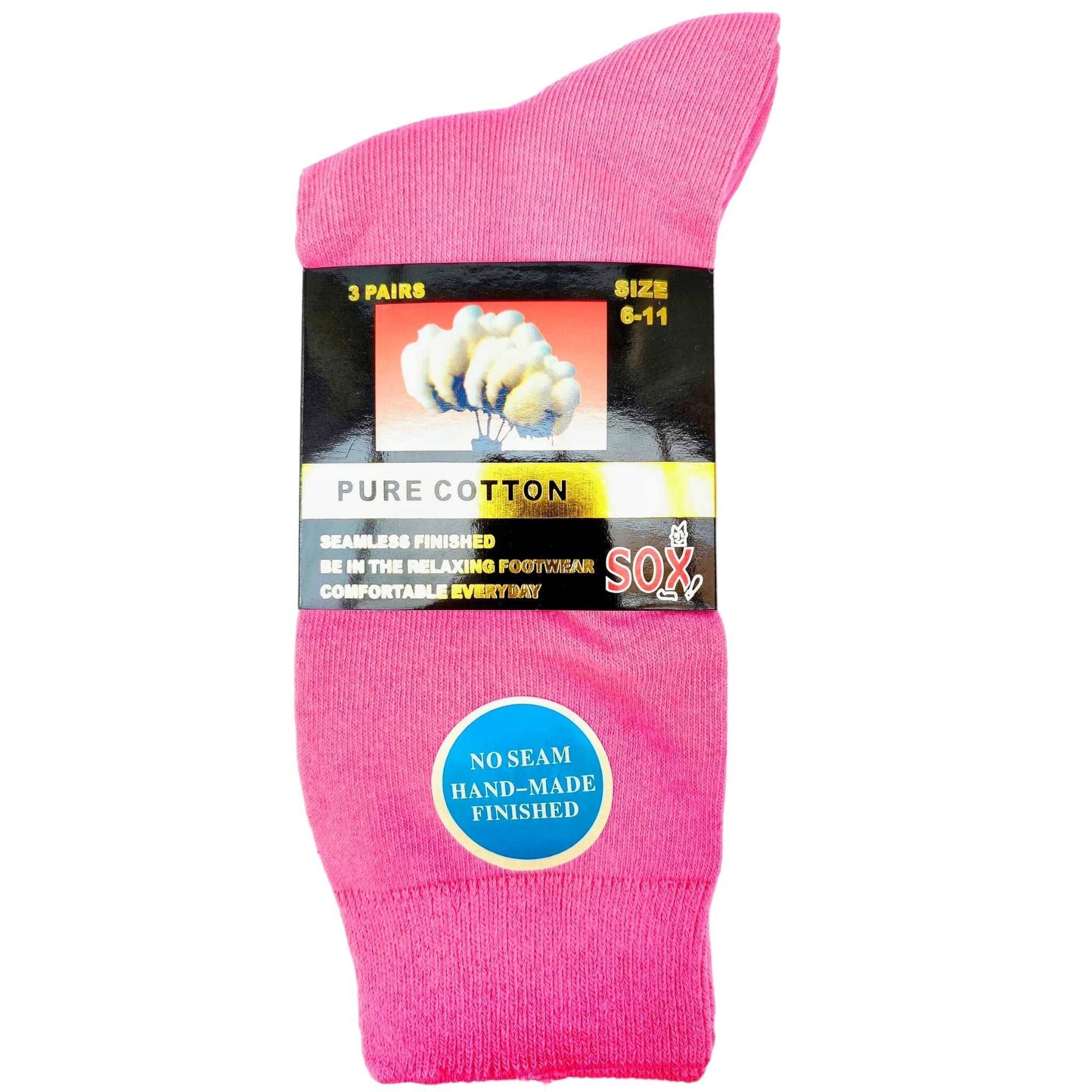 3 Pack Pure Cotton No Seam Socks - Sox Magic