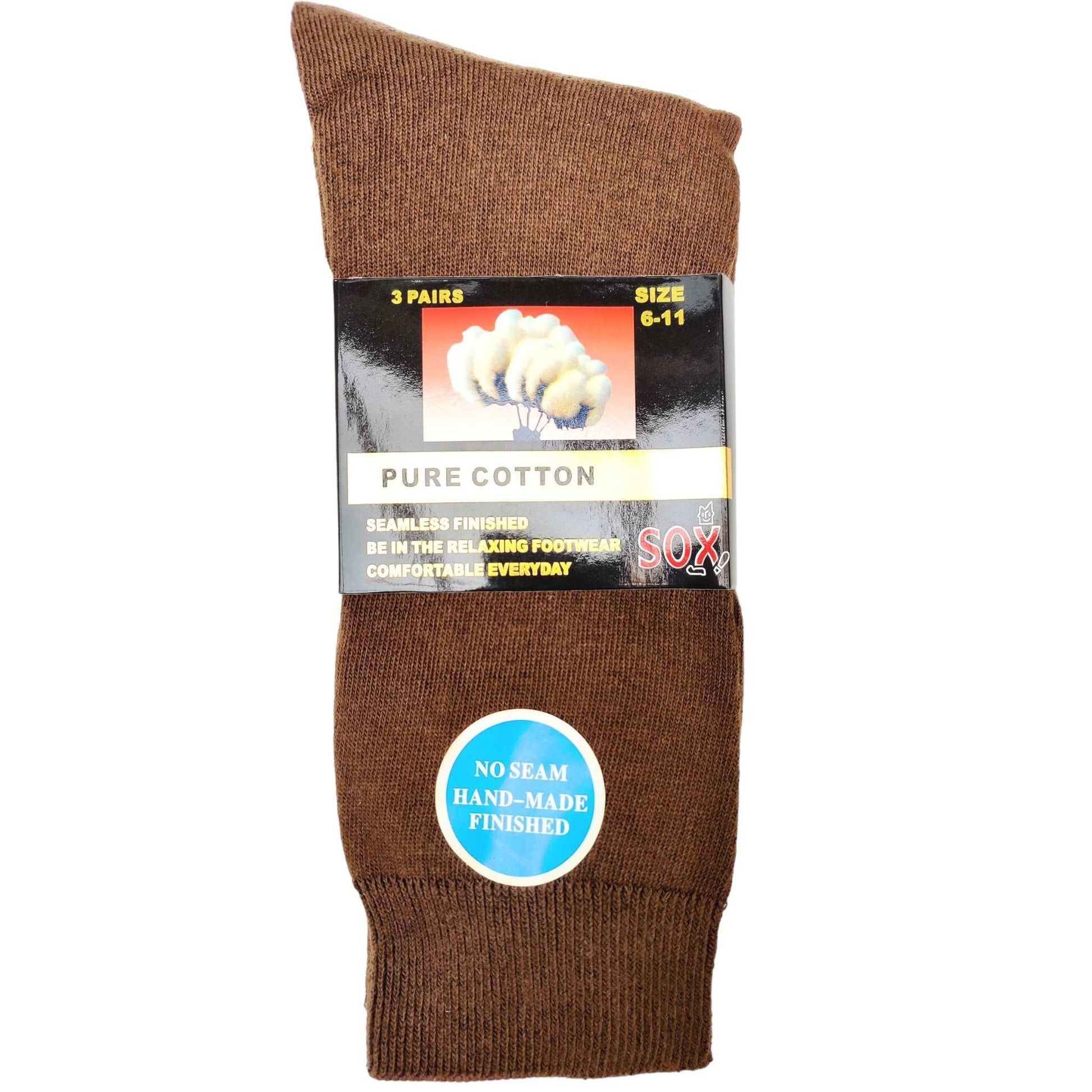 3 Pack Pure Cotton No Seam Socks - Sox Magic