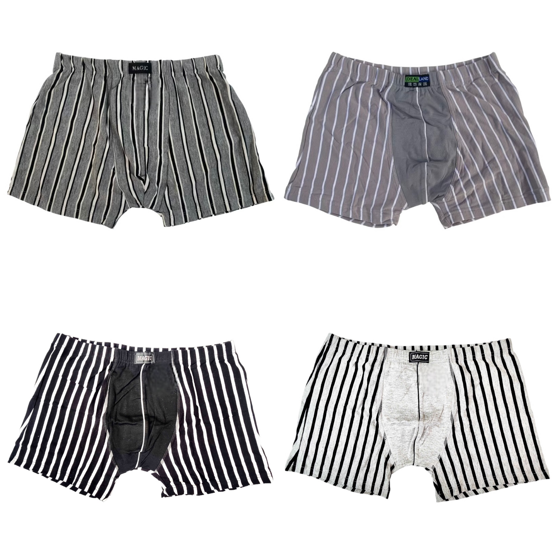 Pure Cotton Striped Mens Trunks - Sox Magic