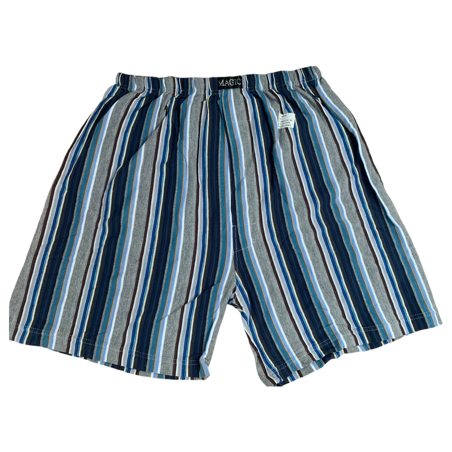 5 Pack 100% Pure Cotton Striped Mens Boxers