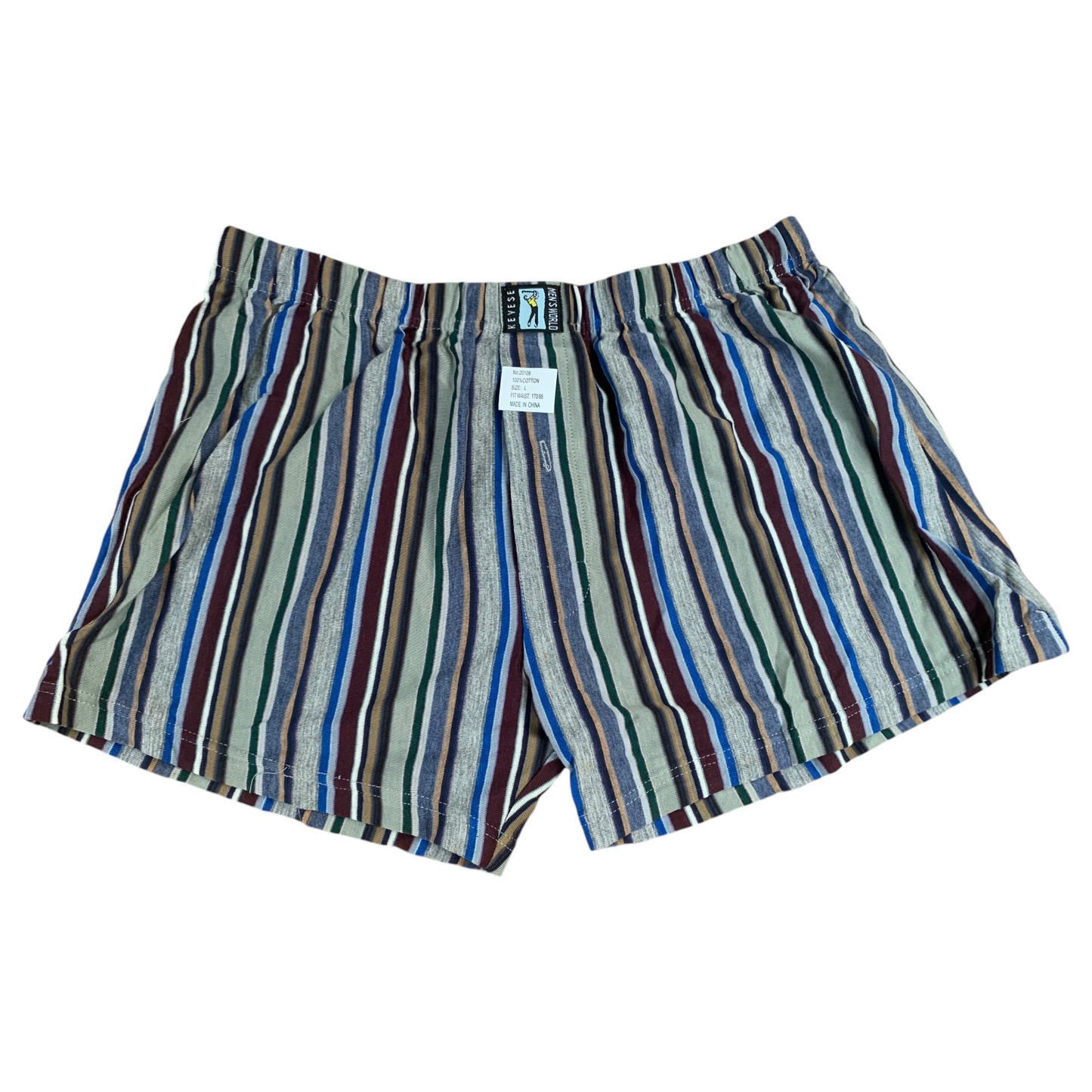 5 Pack 100% Pure Cotton Striped Mens Boxers