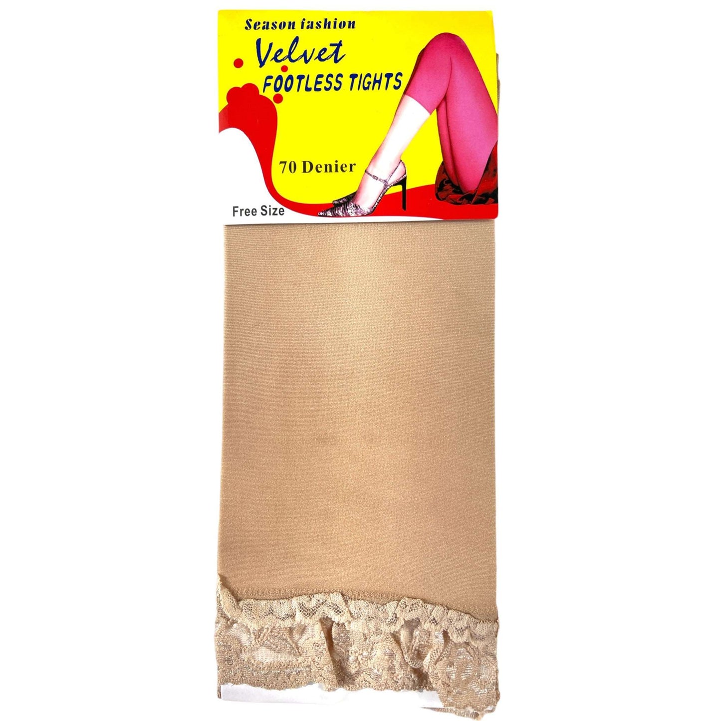 70 Denier Velvet Footless Tights - Sox Magic