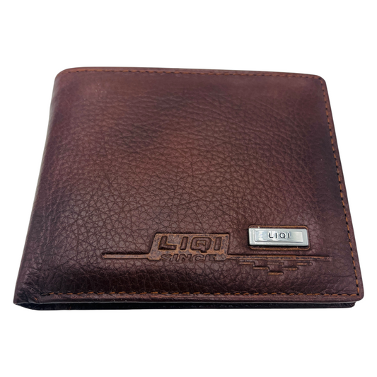 Luxury Cowhide Leather Brown Wallet