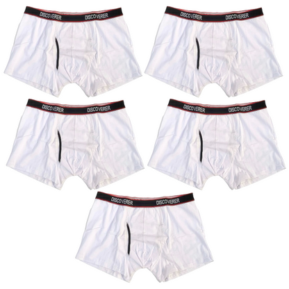 5 Pack Pure Cotton Mens Flyfront Trunks