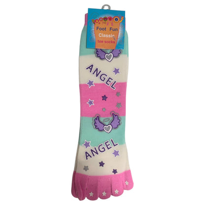 Foot Fun Classic Crew Toe Socks