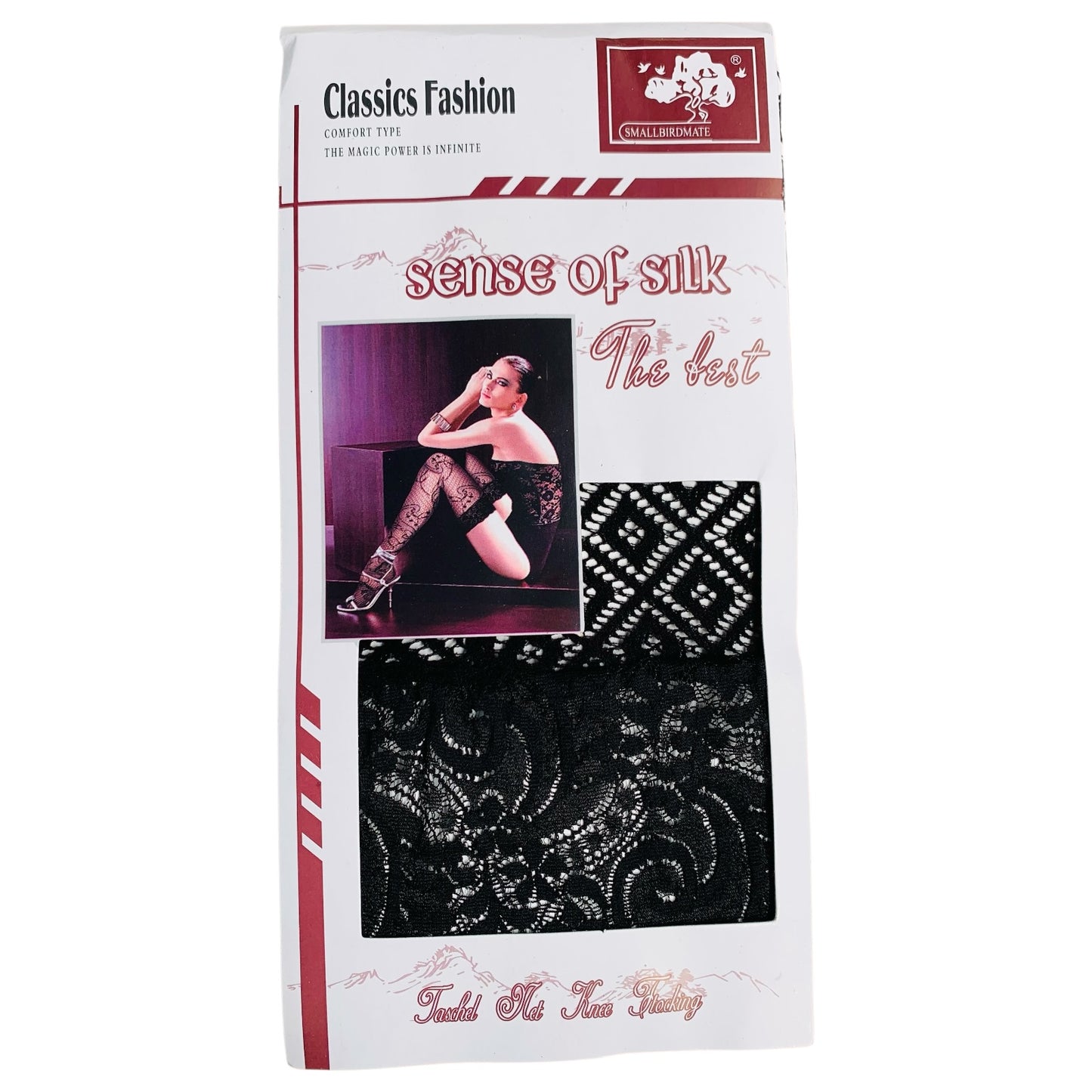 Over the knee fishnet stocking with hook clip